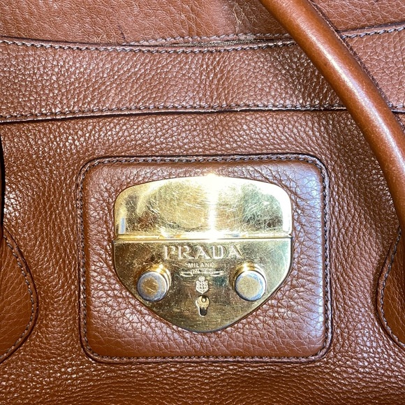 Brown leather Prada satchel - Picture 12 of 13